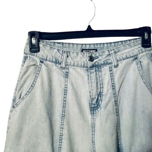 Hot Topic Indigo Denim Side Chain Jogger Jeans Size 5 Acid Wash Hip Hop … - Picture 4 of 9